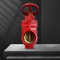 Grooved protective gate valve