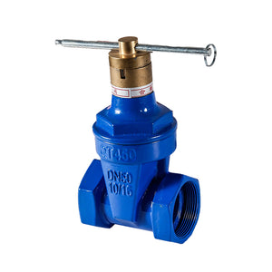Threaded soft-sealing front gate valve